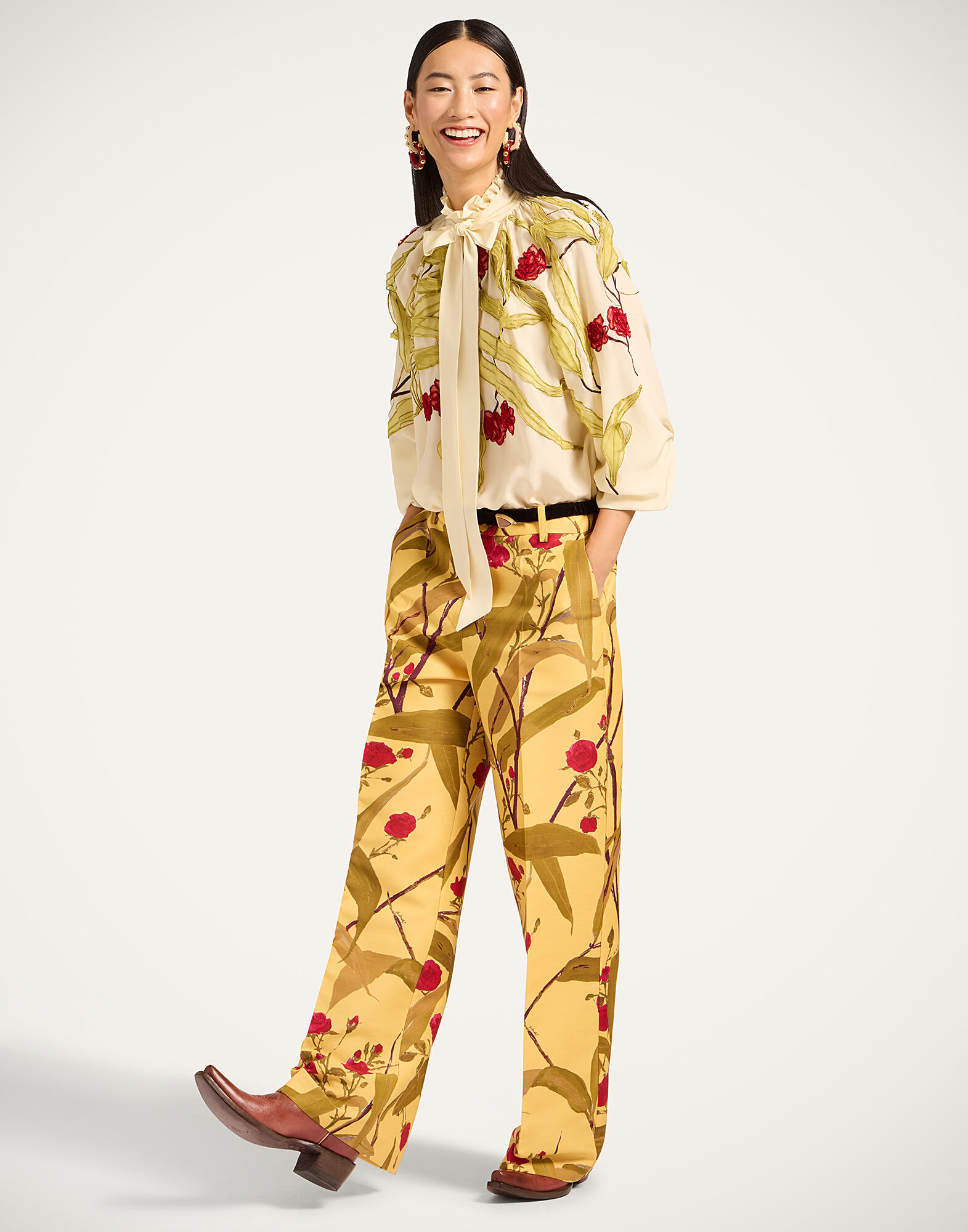 La DoubleJ Cerere Blouse Bamboo Buttercream SHI0149EMB117BMB04WH09