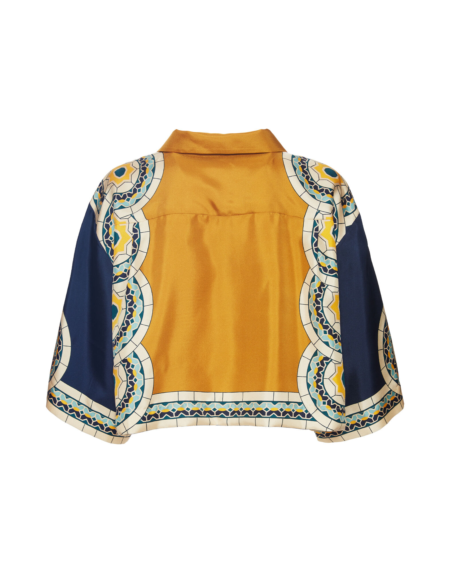 La DoubleJ Short Shirt Mudejar Plac&eacute;e Blue SHI0087SIL006MUD01BU03