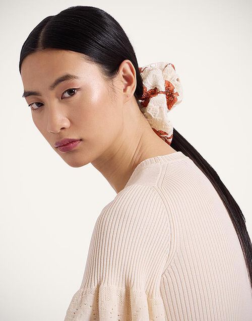 La DoubleJ Giga Scrunchie Mini Iris Dark Orange SCR0003EMB031IRS03OR03