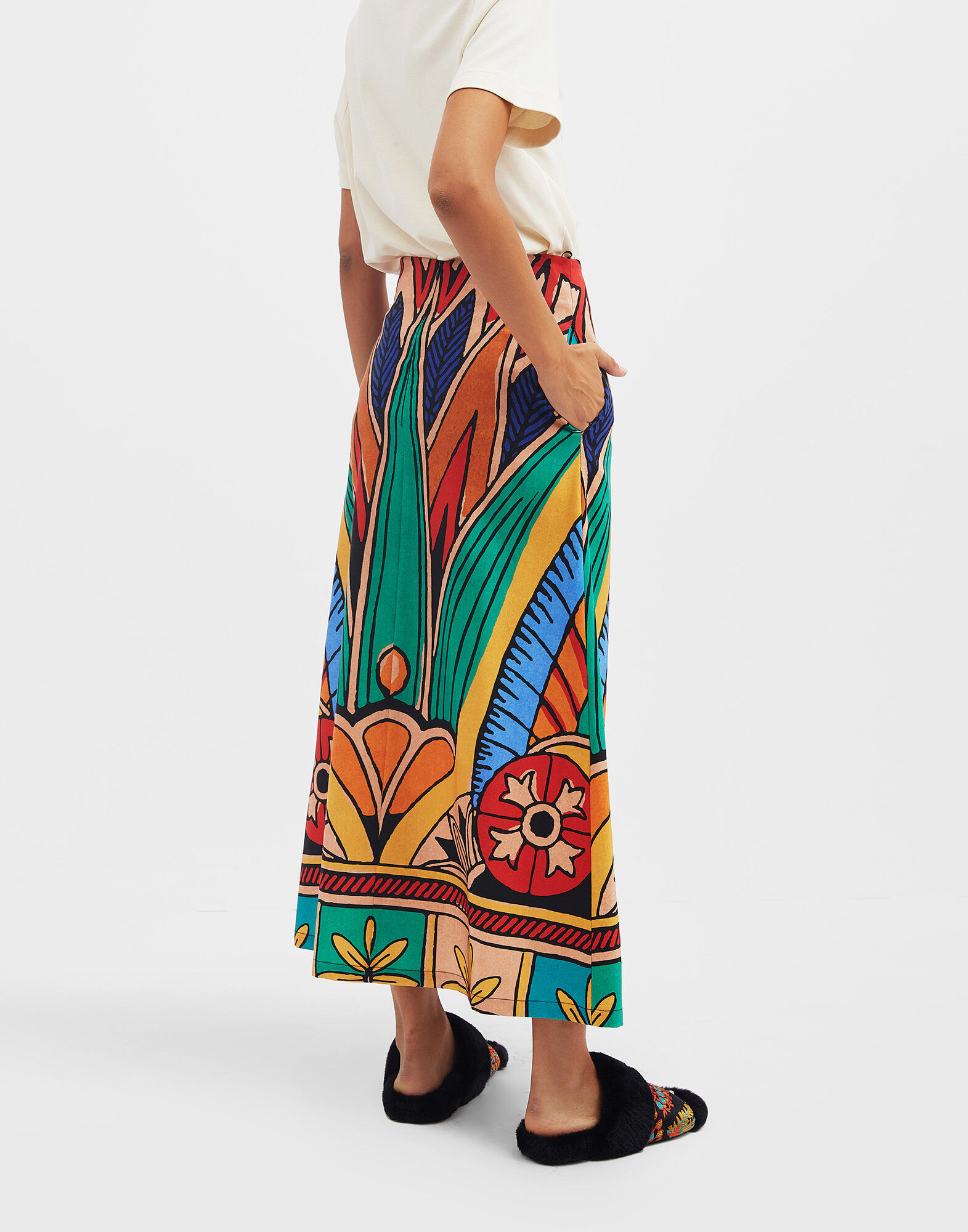 La DoubleJ A-Long Skirt Philae Plac&eacute;e SKI0018CAD001PHI01MU01