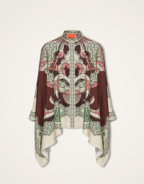 La DoubleJ Foulard Shirt Portal Placée Brown SHI0059SIL006POR02BR11