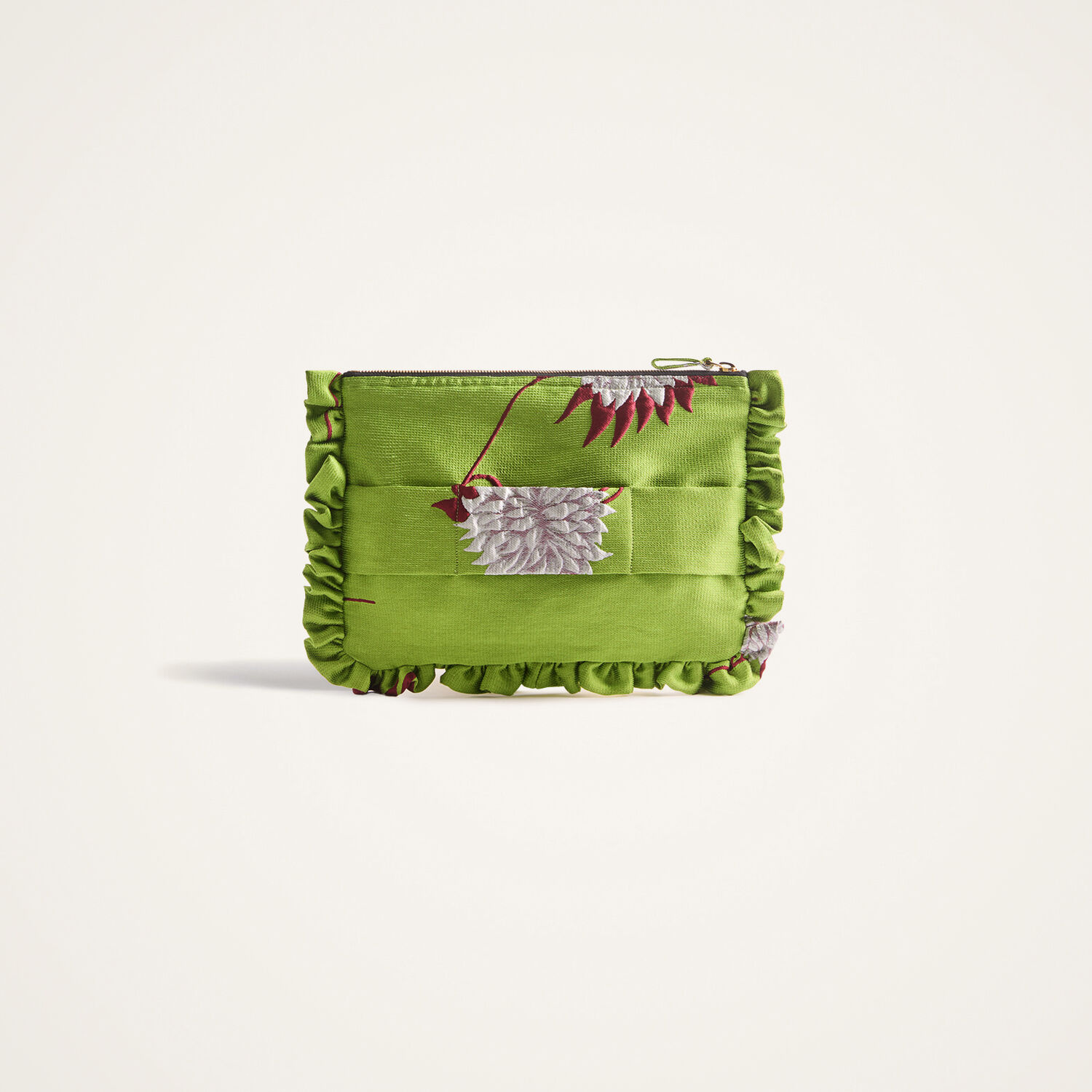 La Doublej Hand Pochette In Derby Lime