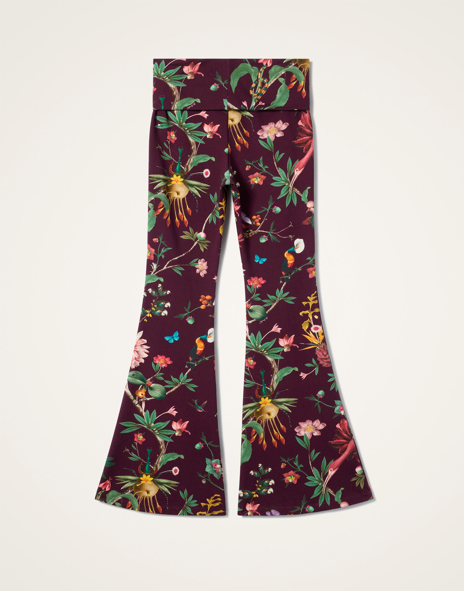 La DoubleJ Meditation Pants Zooflora Burgundy TRO0055JER020ZOF02RE02