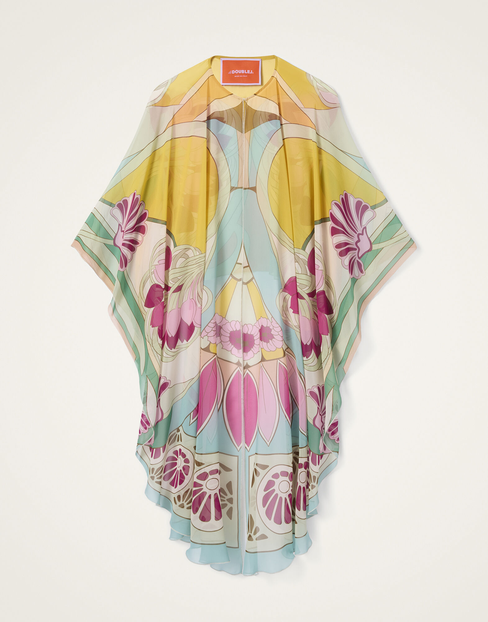 La DoubleJ Maria Cape Tulip Plac&eacute;e Green SCA0092SIL014TUL07GR02