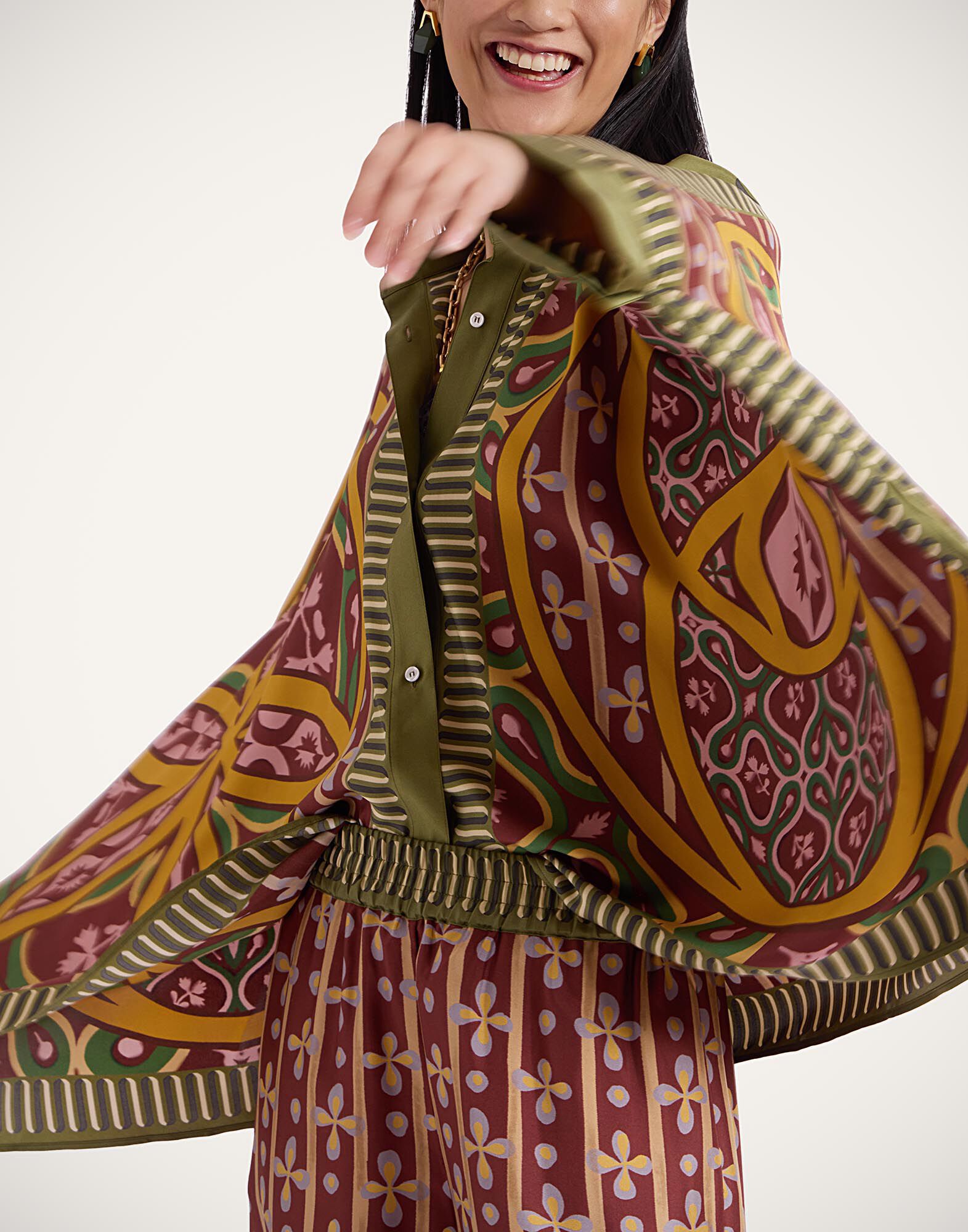 La DoubleJ Foulard Shirt Eclipse Plac&eacute;e Yellow SHI0059SIL006ECL05YE02