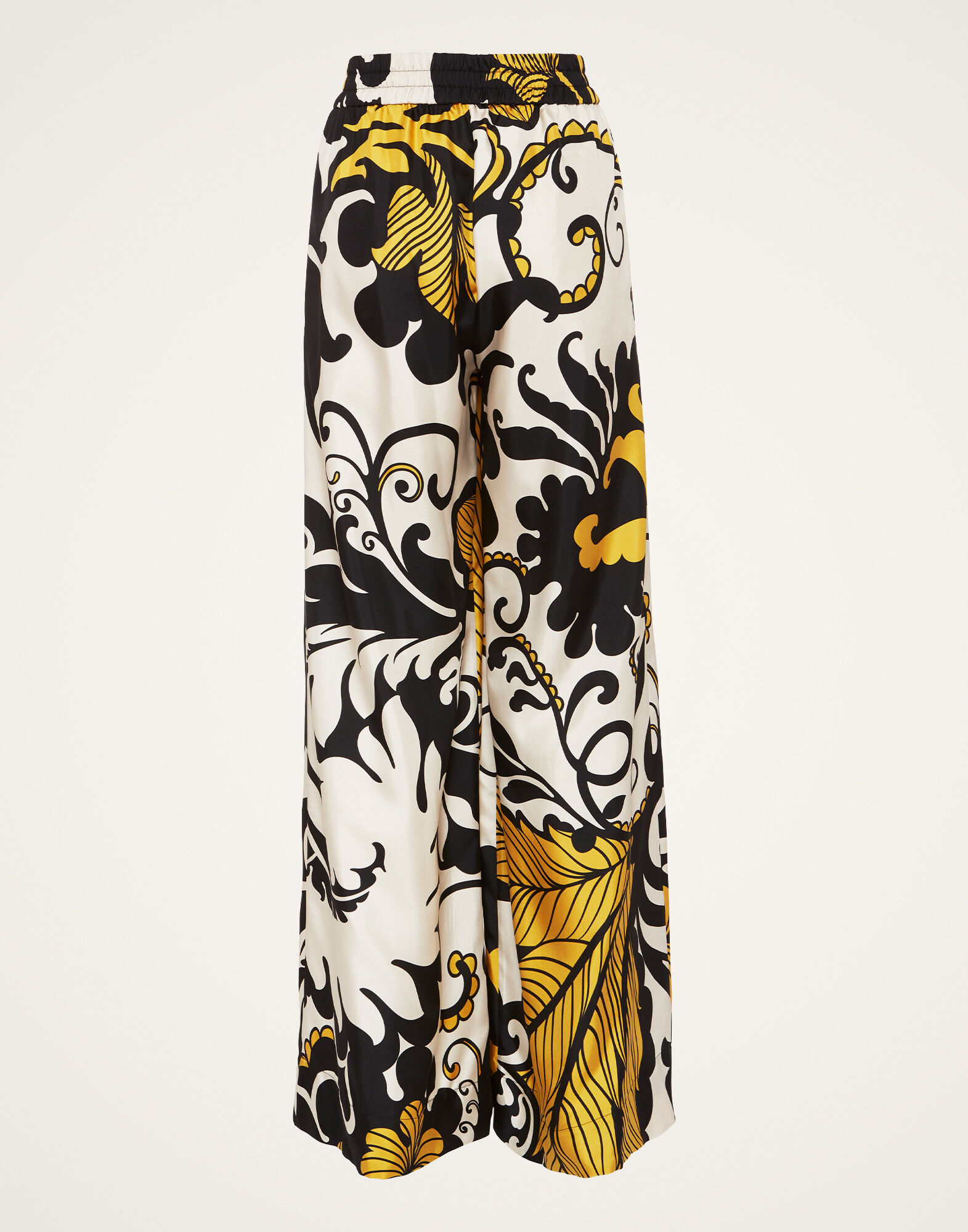 La DoubleJ Palazzo Pants Marea Black & White TRO0003SIL001MRE01BL03