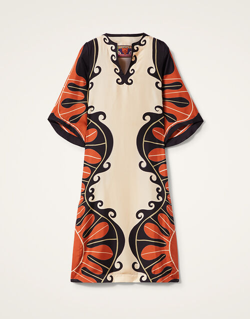 La DoubleJ The Kaftan Pacific Plac&eacute;e Dark Orange DRE0564SIL001PCF03OR03