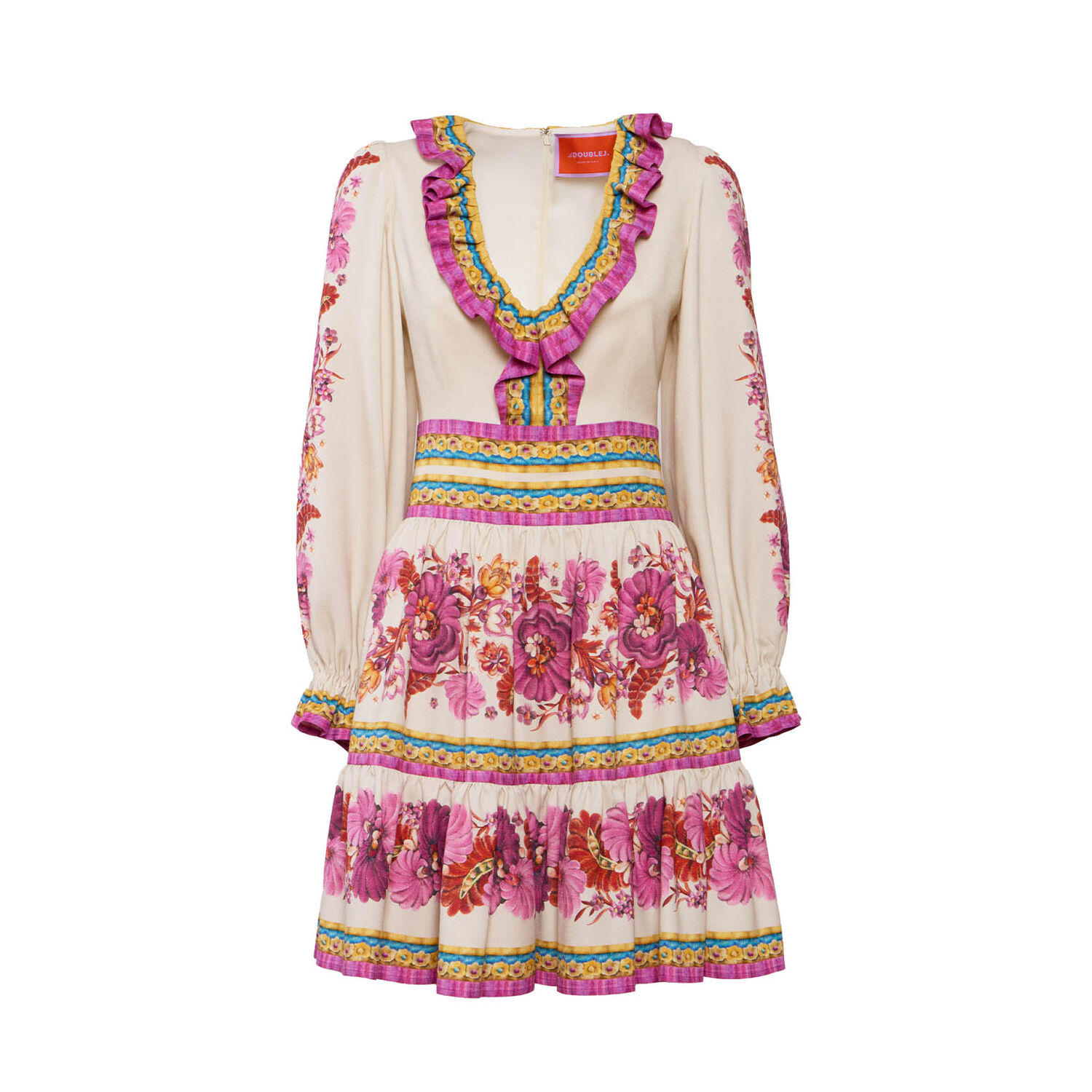 La Doublej Reina Mini Dress In Zodiac Placée Multicolor