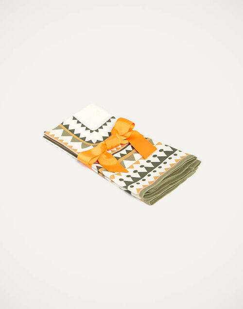 La DoubleJ Large Napkins Set Of 2 Doric Placée Light Green NAP0006LIN001DOR01GR01