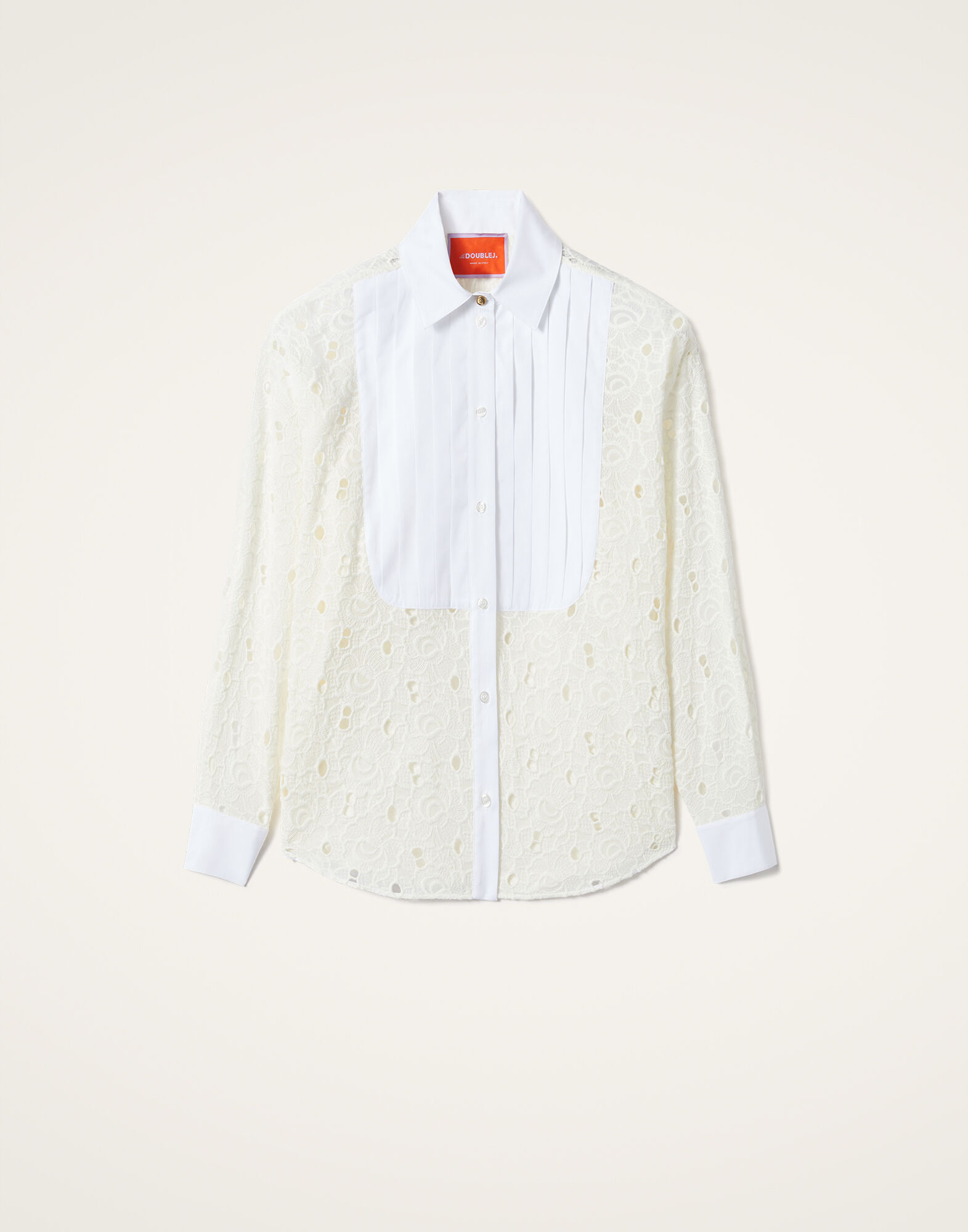 La DoubleJ Peggy Shirt Solid Ivory SHI0115EMB035SOLIDWH04