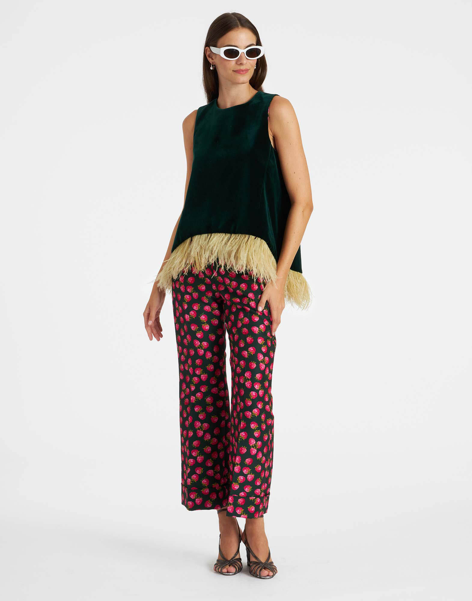 La DoubleJ Hendrix Pants Lampone Mini Emerald TRO0014CAD001FMB02GR04