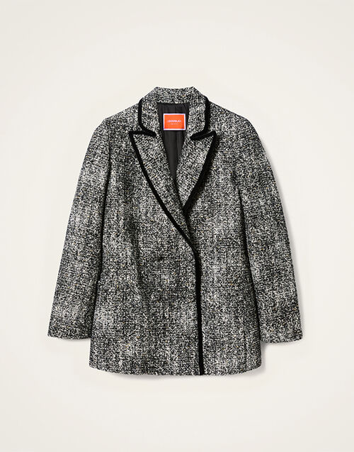 La DoubleJ Jagger Jacket Solid Black & White JAC0154WOL031SOLIDBL03