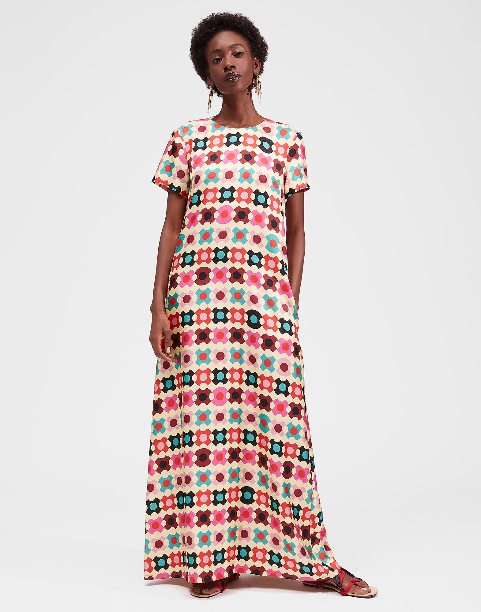 LaDoubleJ Swing Dress Groovy Dot Giallo DRE0001SIL001GRO0003