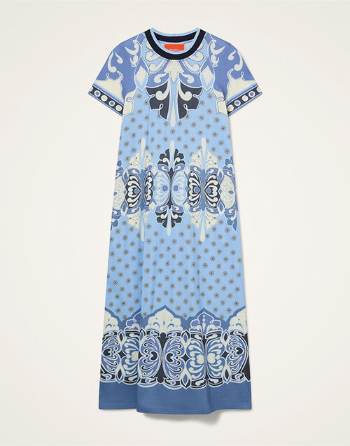 La DoubleJ Sporty Swing Dress Cocoon Plac&eacute;e Blue DRE1106JER085COC02BU03