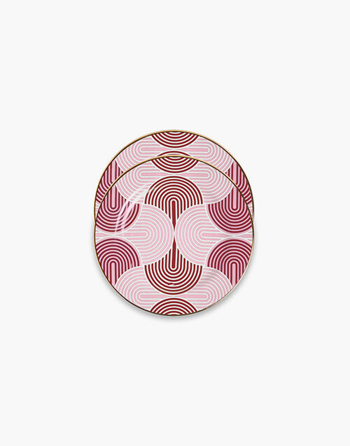 La DoubleJ Dessert Plate Set of 2 Slinky Rosso DIS0048CER001SLI0004
