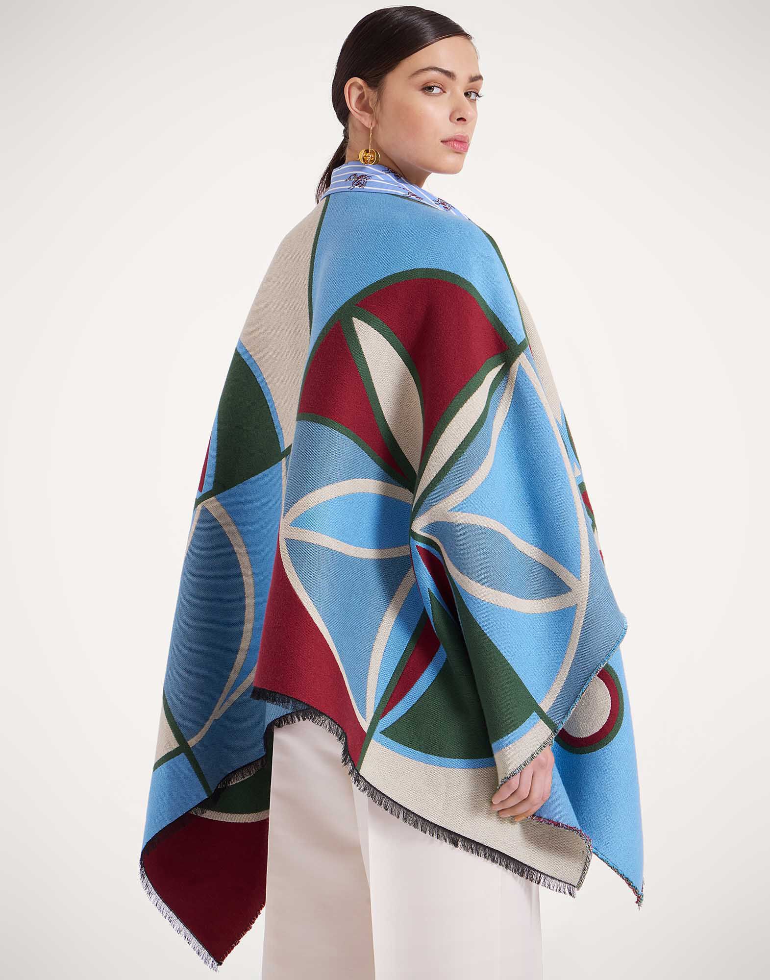 La DoubleJ Poncho Eclipse Plac&eacute;e Multicolor SCA0064WOL028ECL05MU01