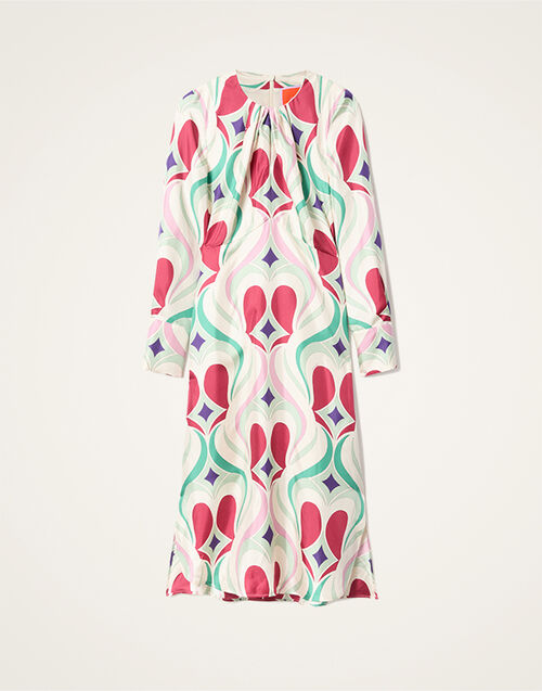 La DoubleJ Eve Midi Dress Macro Jive Ecru DRE0808SIL001JIV05BR05