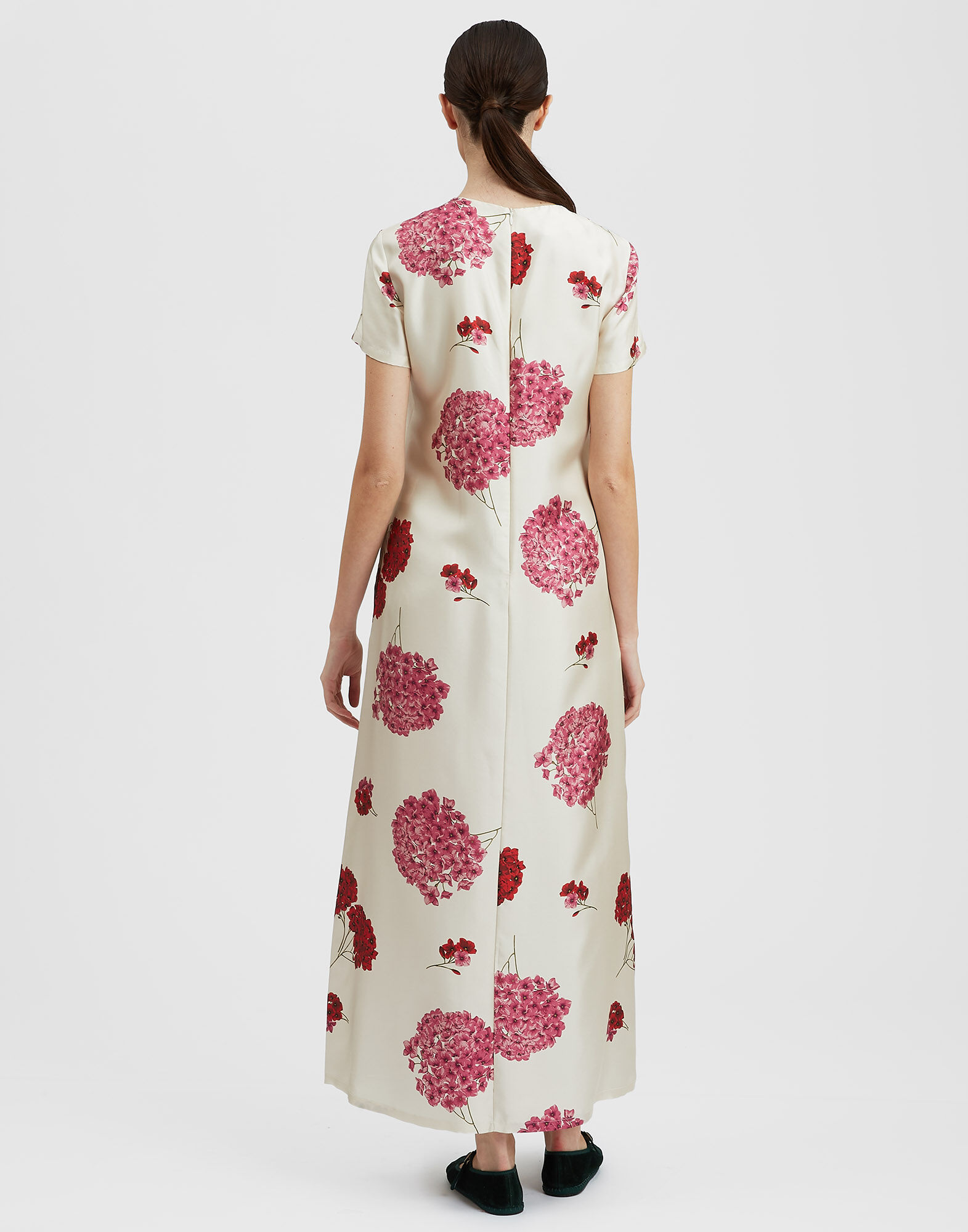 La DoubleJ Swing Dress Ortensia White DRE0001SIL001ORT01WH01