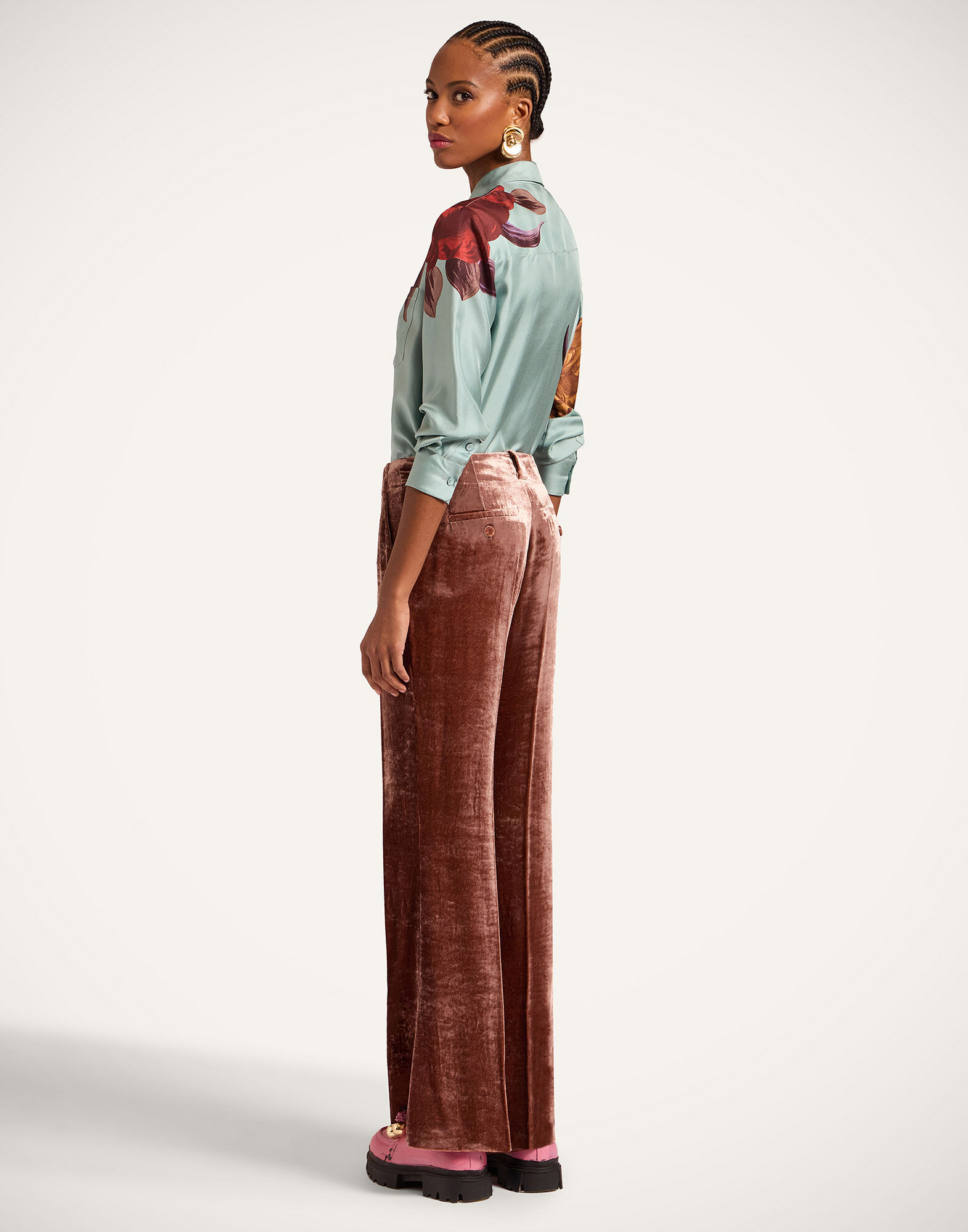 La DoubleJ Good Butt Pants Solid Dusty Pink TRO0015VEL019SOLIDPI10