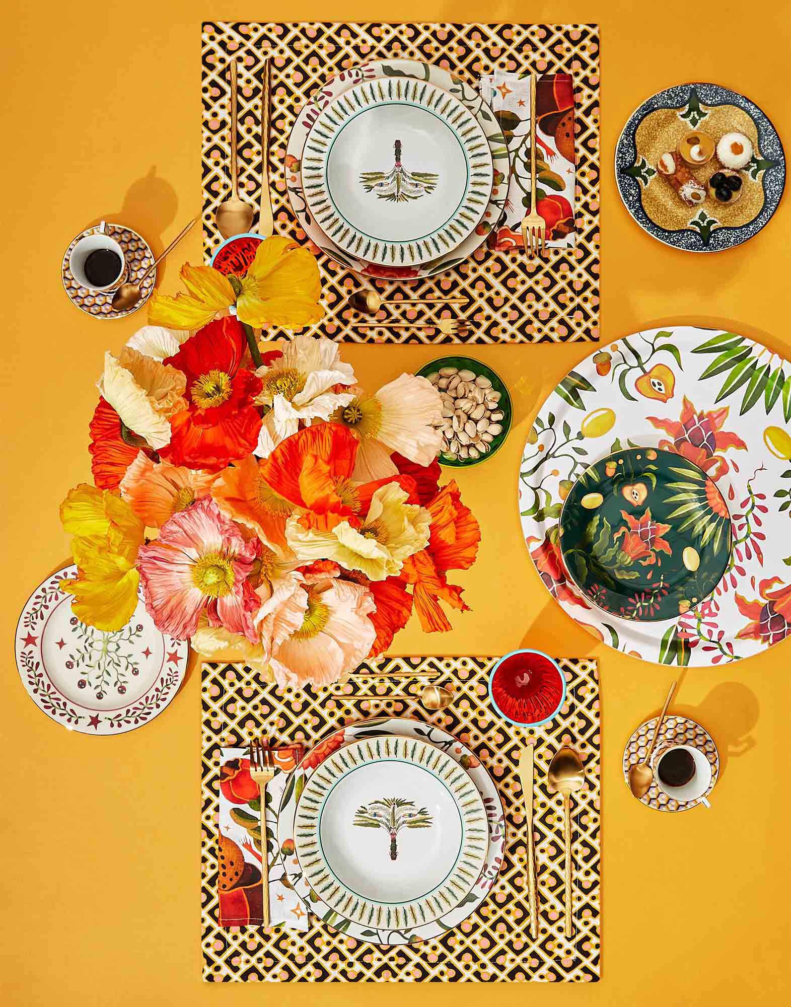 La DoubleJ Placemat Set Of 2 Puzzle Rosa TBM0001LIN001PUZ0002