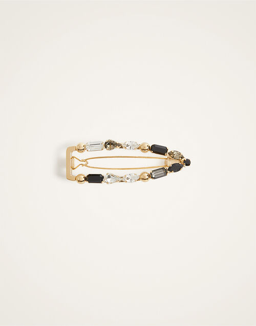 La DoubleJ Crystals Hair Clip Solid Gold CLI0003BRA005SOLIDGY04