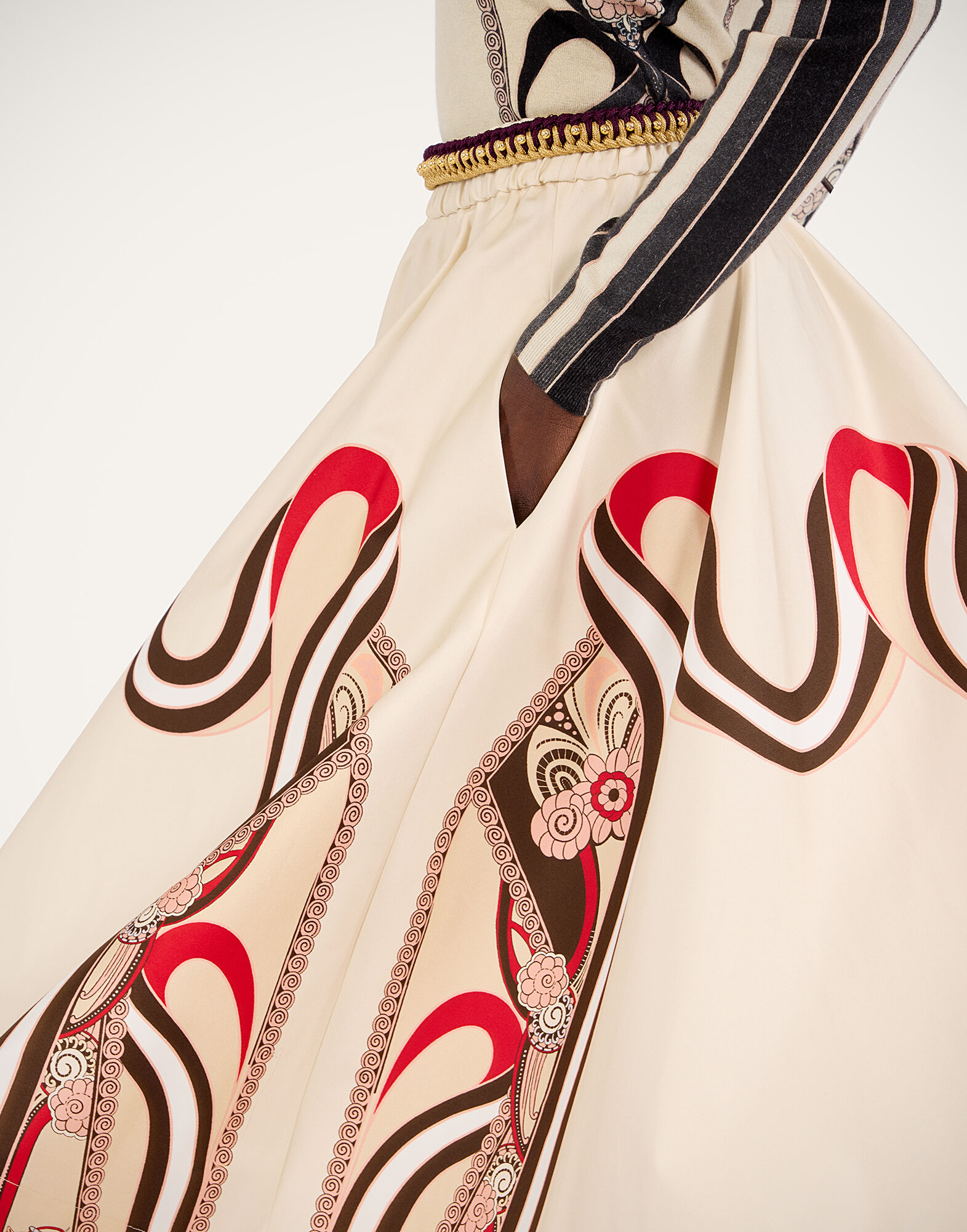 La DoubleJ Ballerina Skirt Ambrosia Plac&eacute;e Red SKI0199COT094AMB03RE01