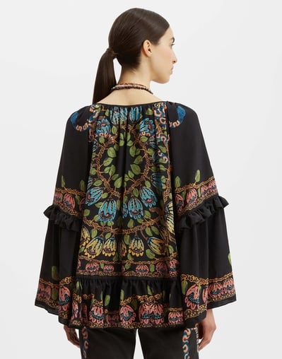 boho blouses and dresses La Doublej Printed Boho Blouse