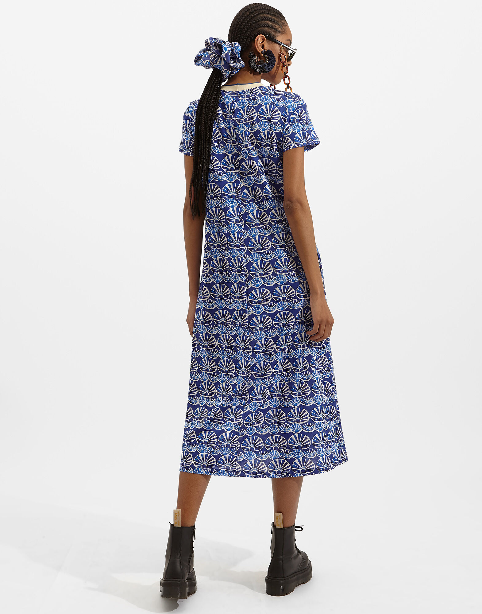 La DoubleJ Sporty Swing Dress Conchiglie DRE0247JER002COH0001