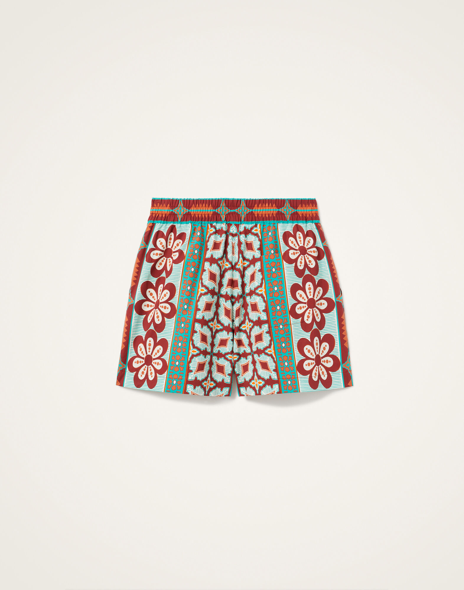 La DoubleJ Pull-Up Shorts Pagoda Plac&eacute;e Rust TRO0060COT015PAG01OR04