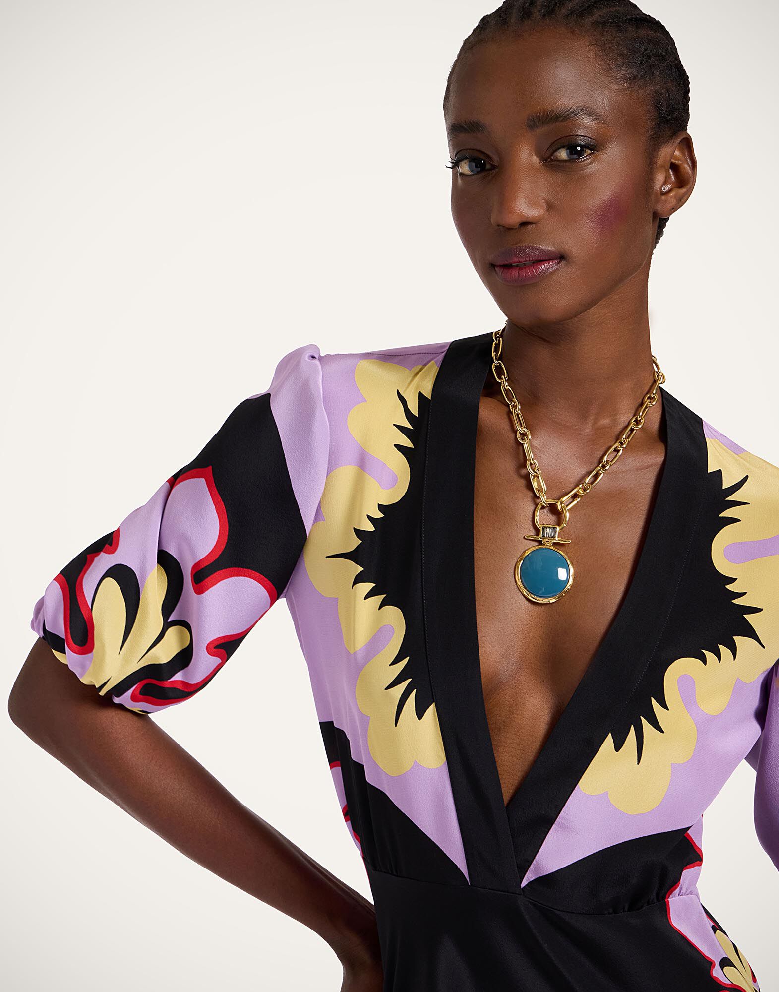 La DoubleJ Marlene Dress Palazzo Plac&eacute;e Lilac DRE0869CRE001PAL08PU02