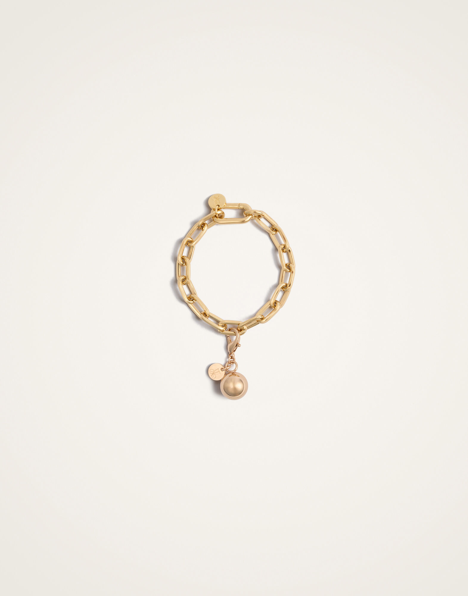 La DoubleJ Bell Charm 24k Gold Plate CHM0015BRA003SOLIDYE05