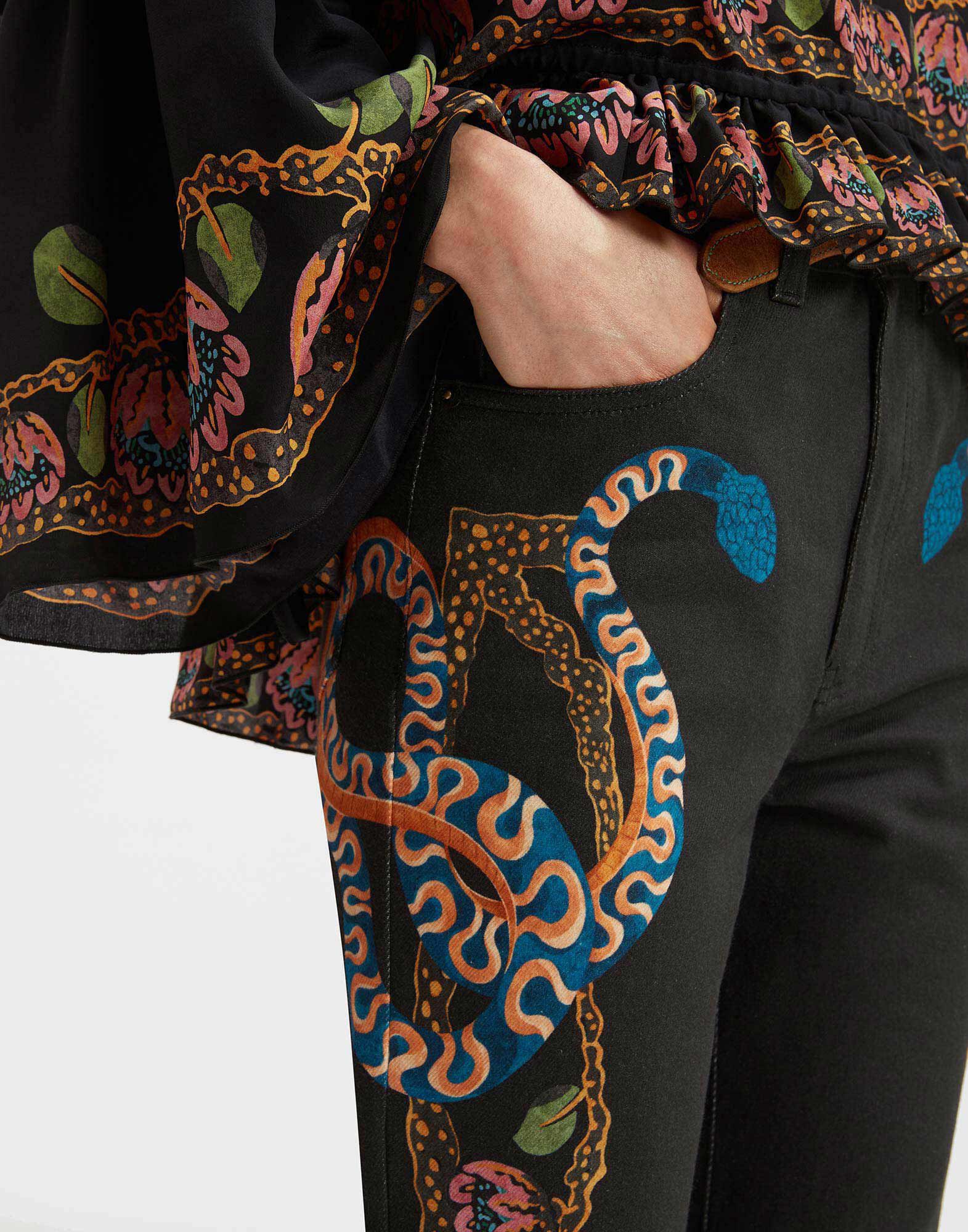 La DoubleJ Superflare Jeans Eve Black TRO0126DEN001EEC01BL01