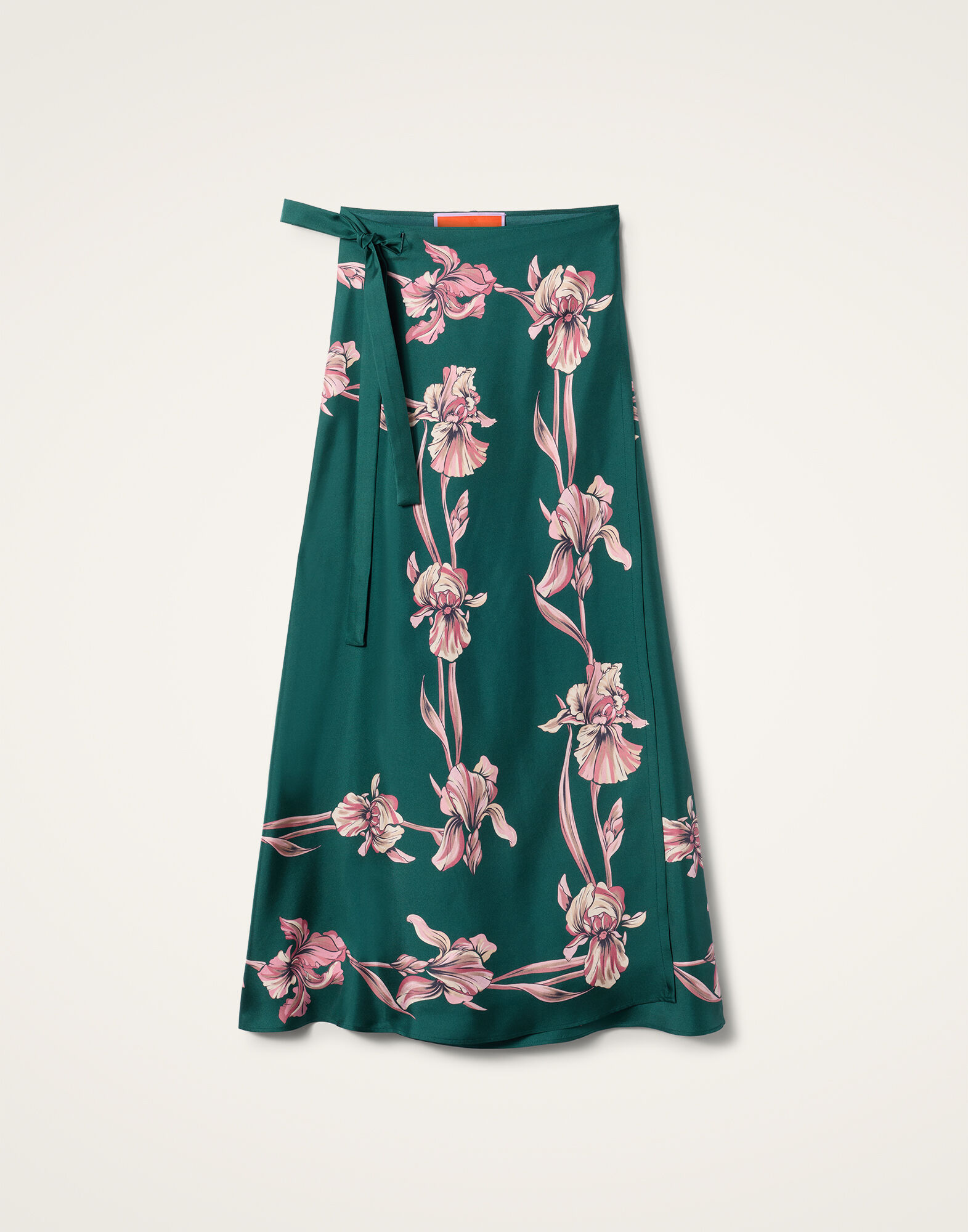 La DoubleJ Sarong Skirt Iris Plac&eacute;e Dark Green SKI0122SIL006IRS07GR03