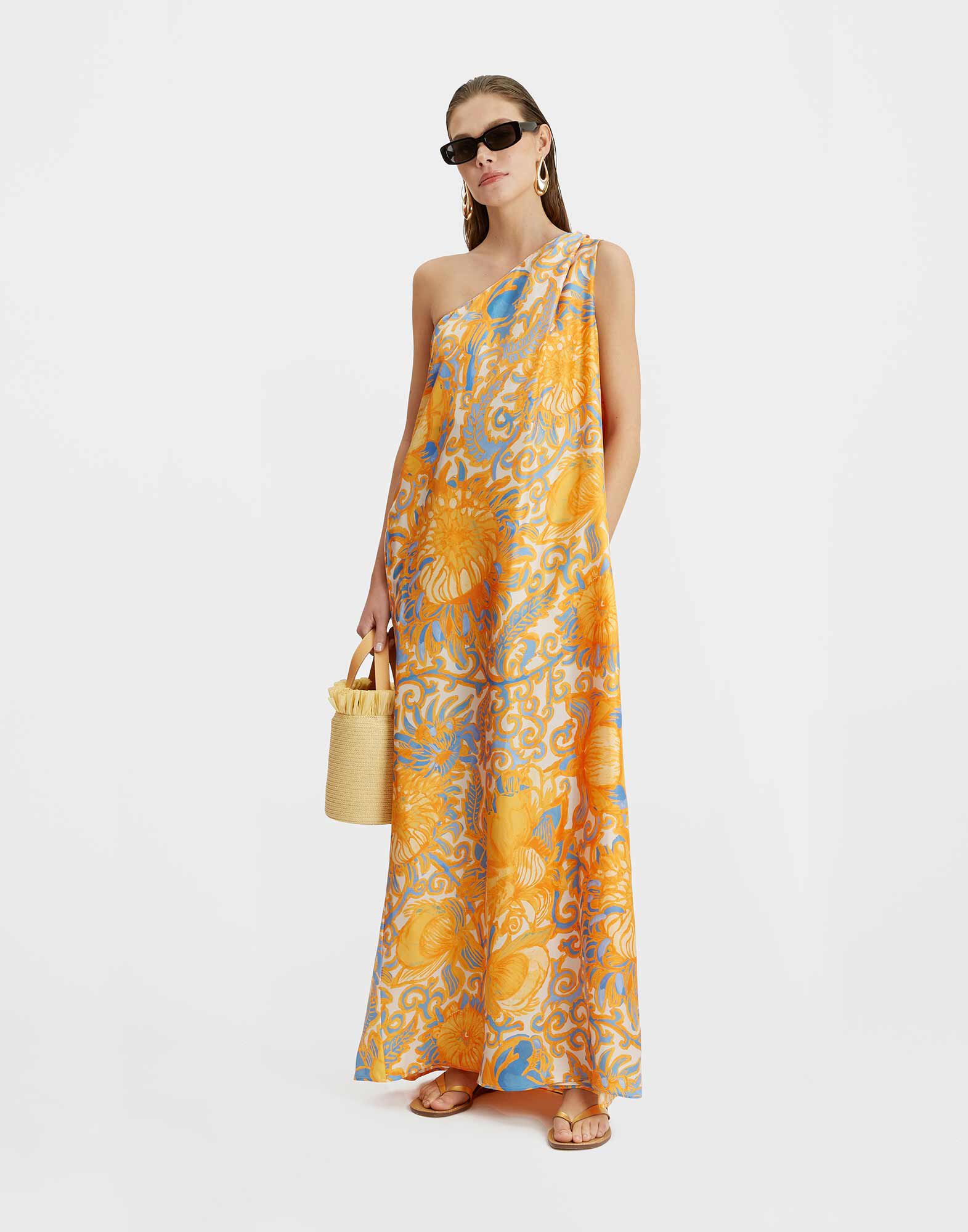 La DoubleJ Roy Dress Anemone Orange DRE0460SIL001ANE01OR02