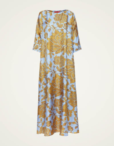 Muumuu Dress Round Neck in Tangle Light Blue for Women | La DoubleJ US Muumuu Dress Round Neck in Tangle Light Blue for Women | La DoubleJ US