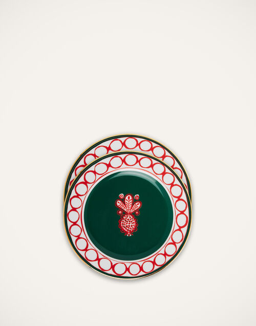 La DoubleJ Dessert Plate Set of 2 Pineapple Bordeaux DIS0031CER001PNP0006