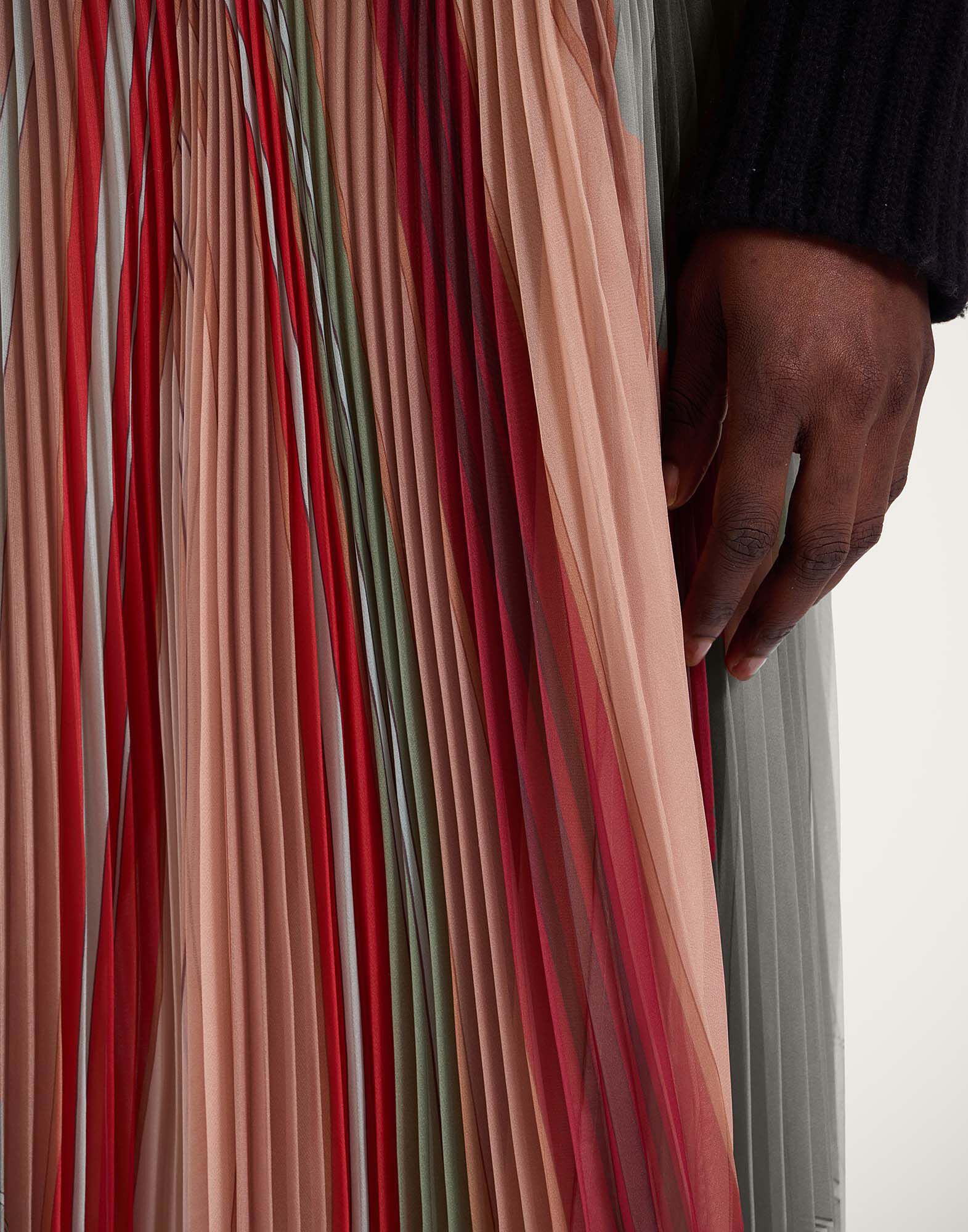 La DoubleJ Supremes Skirt Twist Plac&eacute;e Multicolor SKI0074CHF004TWI01MU01