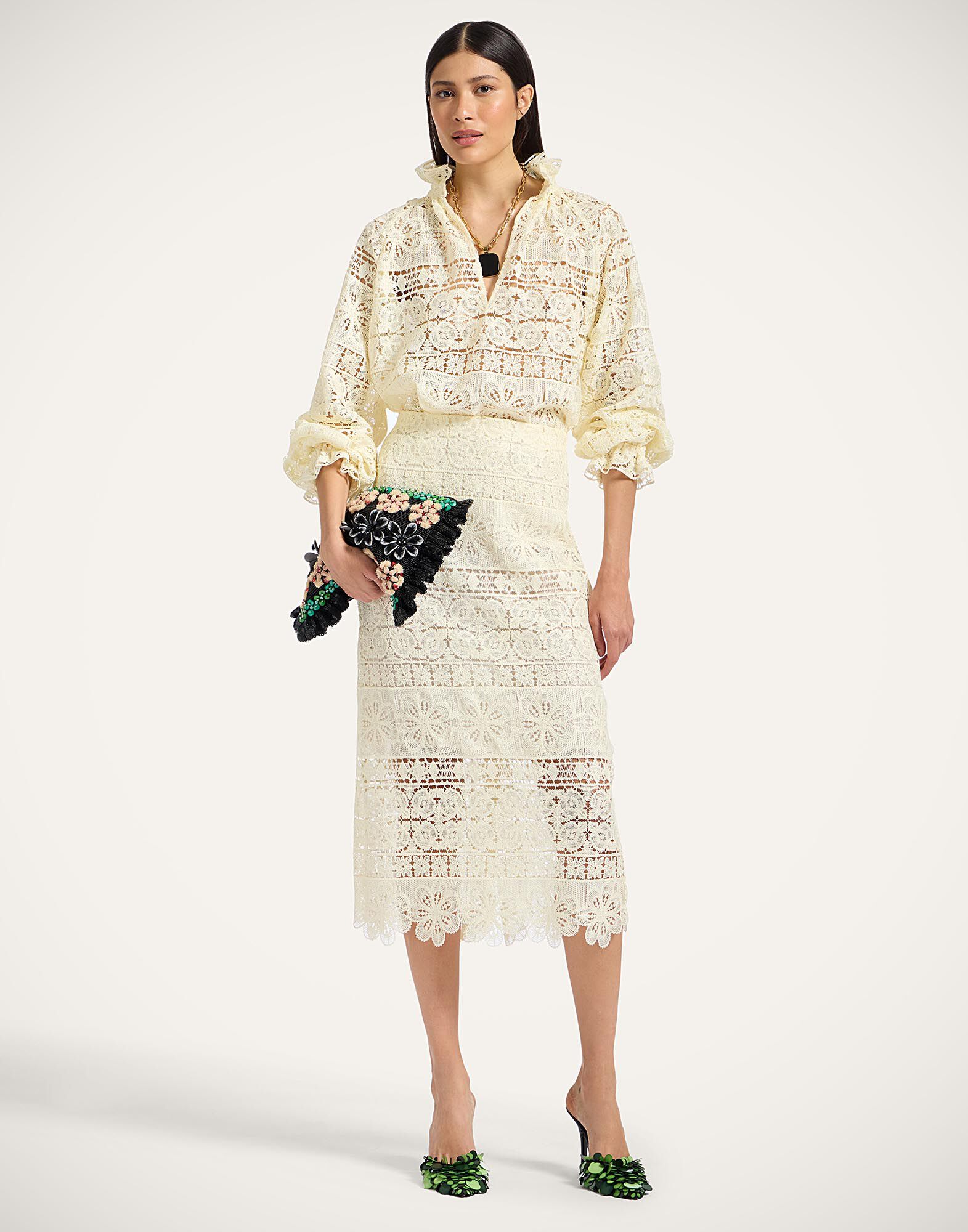 La DoubleJ Lacey Cerere Blouse Caper Light Yellow SHI0142EMB104CEP03YE01