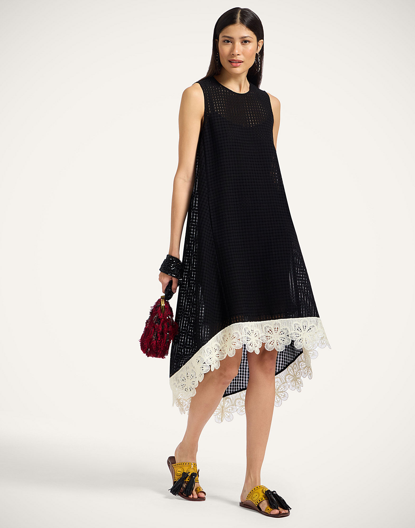 La DoubleJ La Scala High Dress Solid Black DRE0951COT077SOLIDBL01