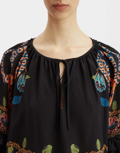 La Doublej - Multicolor Boho Blouse for Women - Size XXS Int - 24S La Doublej - Multicolor Boho Blouse for Women - Size XXS Int - 24S