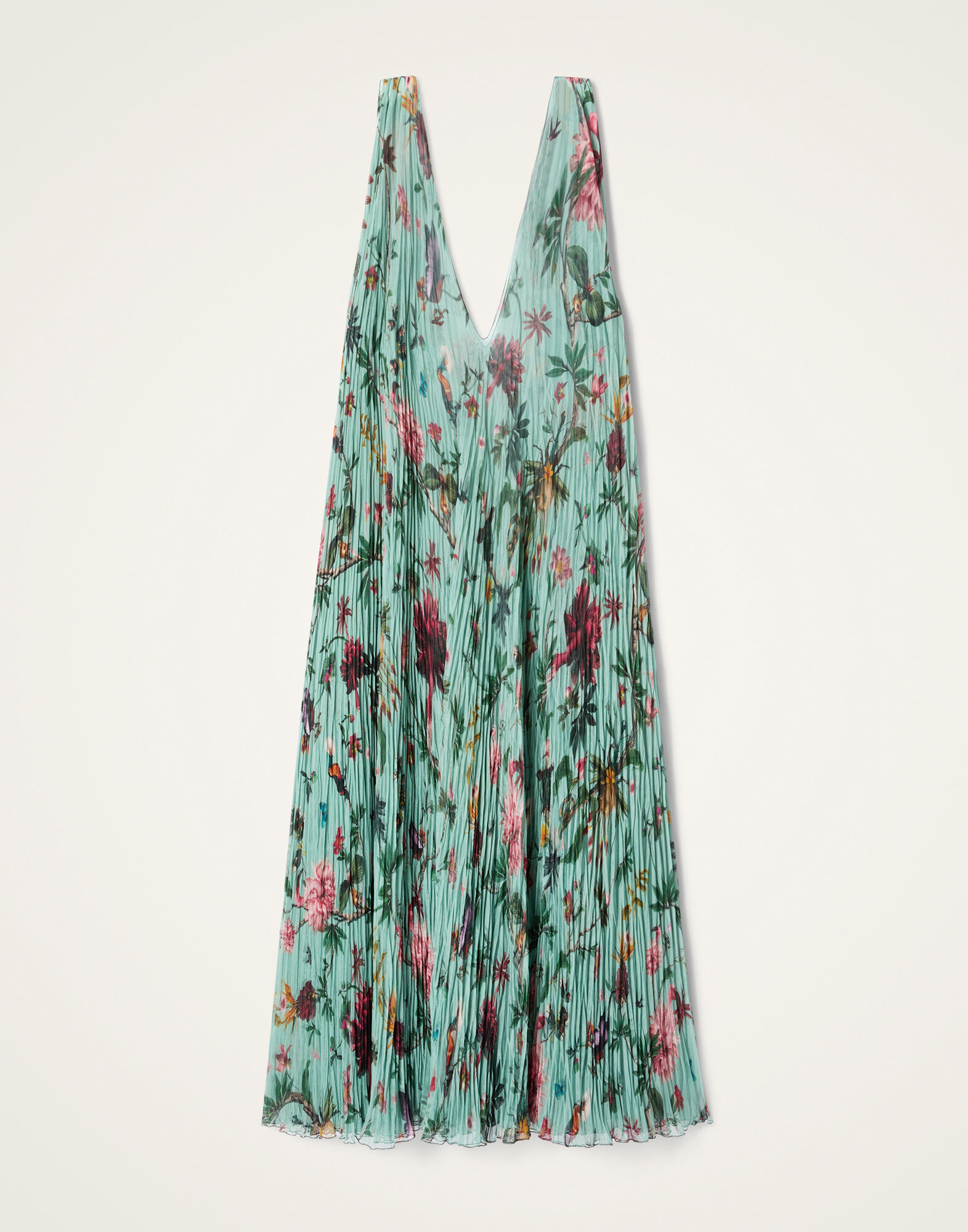 La DoubleJ Twirling Long Dress Zooflora Light Blue DRE0989TUL002ZOF02BU01