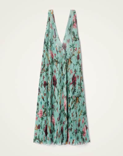 La DoubleJ Dresses Women - Twirling Long Dress Zooflora Light Blue M 100% Polyester La DoubleJ Dresses Women - Twirling Long Dress Zooflora Light Blue M 100% Polyester