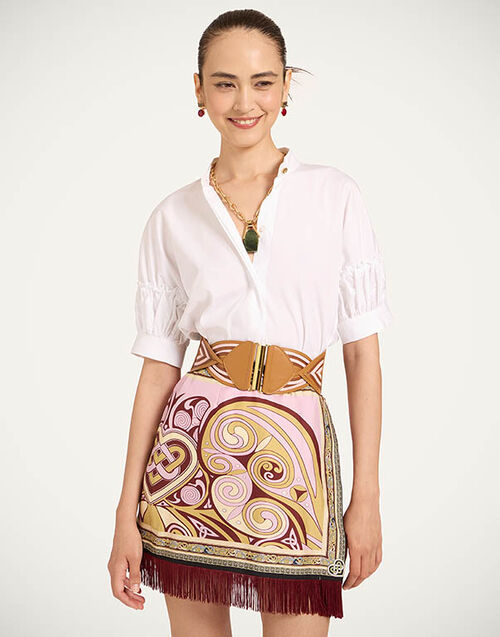 La DoubleJ Grace Shirt Solid White SHI0123COT064SOLIDWH01