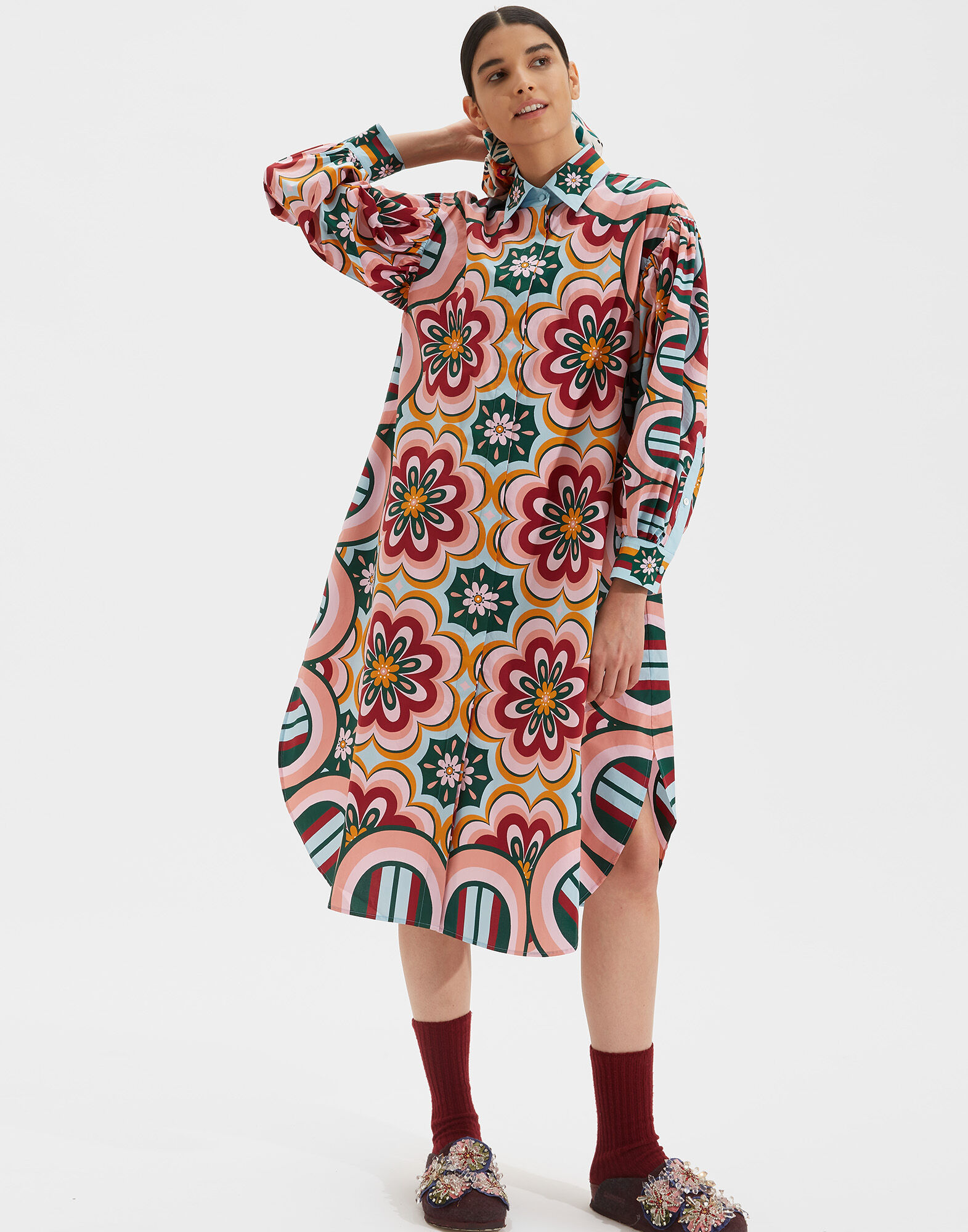 LaDoubleJ Big Shirt Dress Ciccio Rosa DRE0280COT015CIC0003