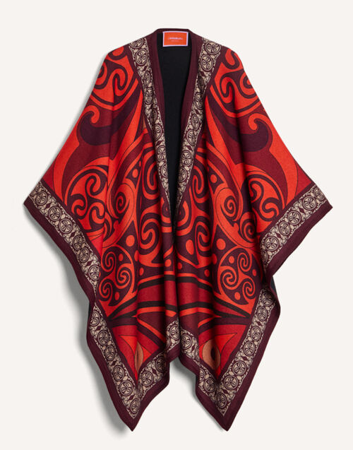 La DoubleJ Soul Poncho Alchemy Plac&eacute;e Dark Red SCA0047PLA003ALC03RE40