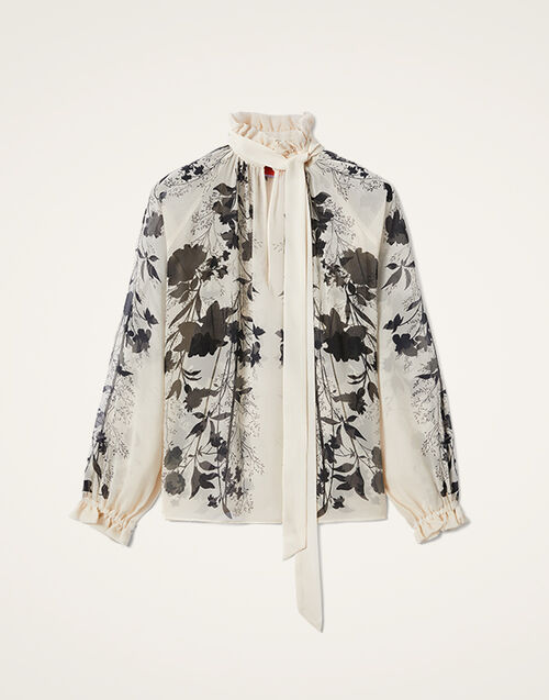 La DoubleJ Cerere Blouse Stilo Placée Ivory SHI0086SIL014STI01WH04