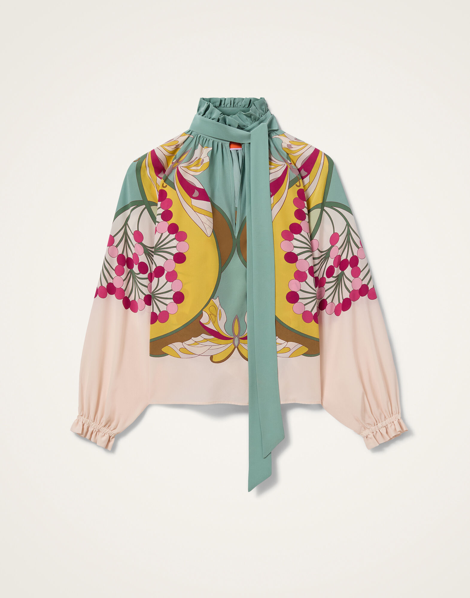 La DoubleJ Cerere Blouse Florette Plac&eacute;e Fuchsia SHI0086CRE002FLO08PI03