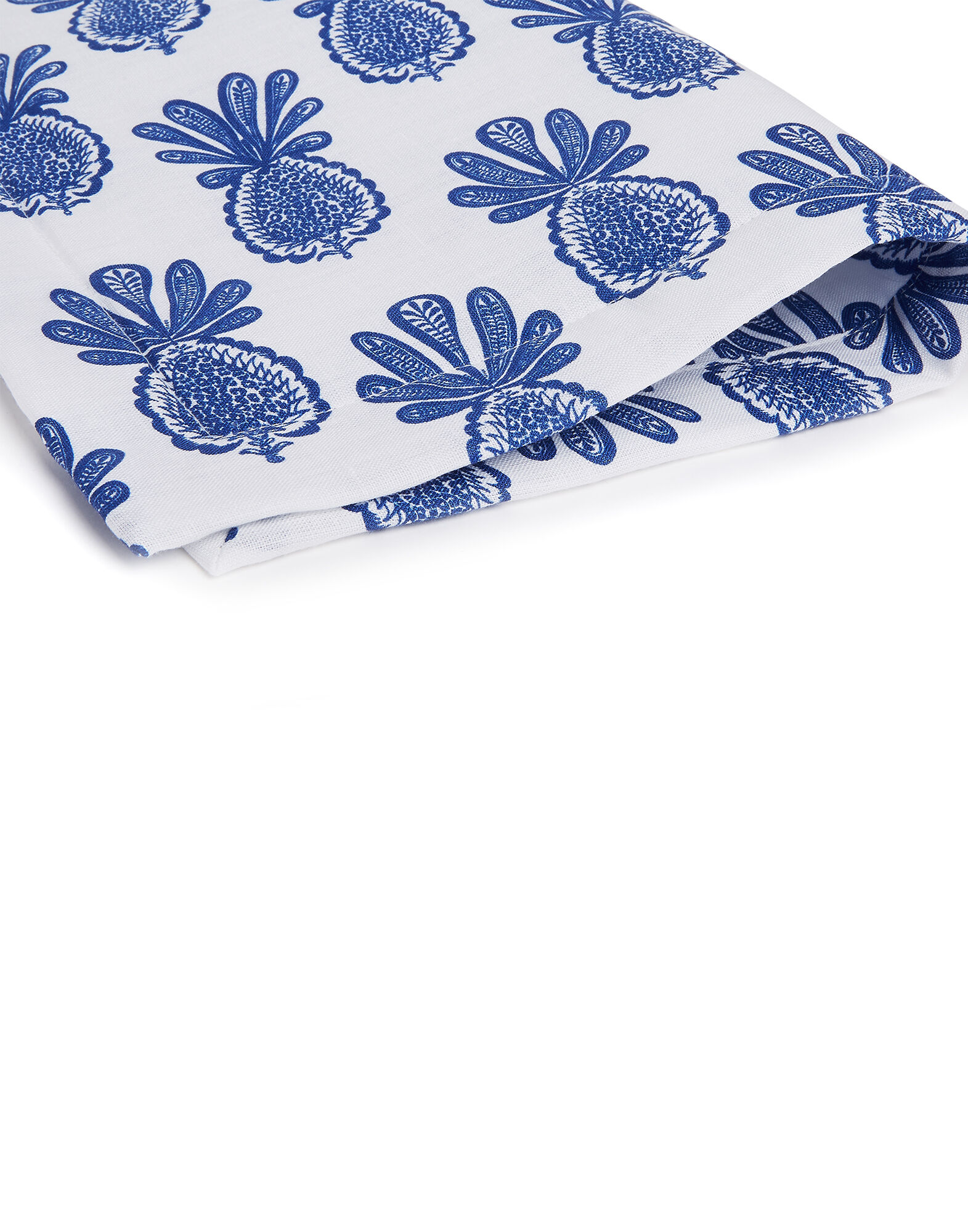 La DoubleJ Pineapple Blu set of two napkins - Blue