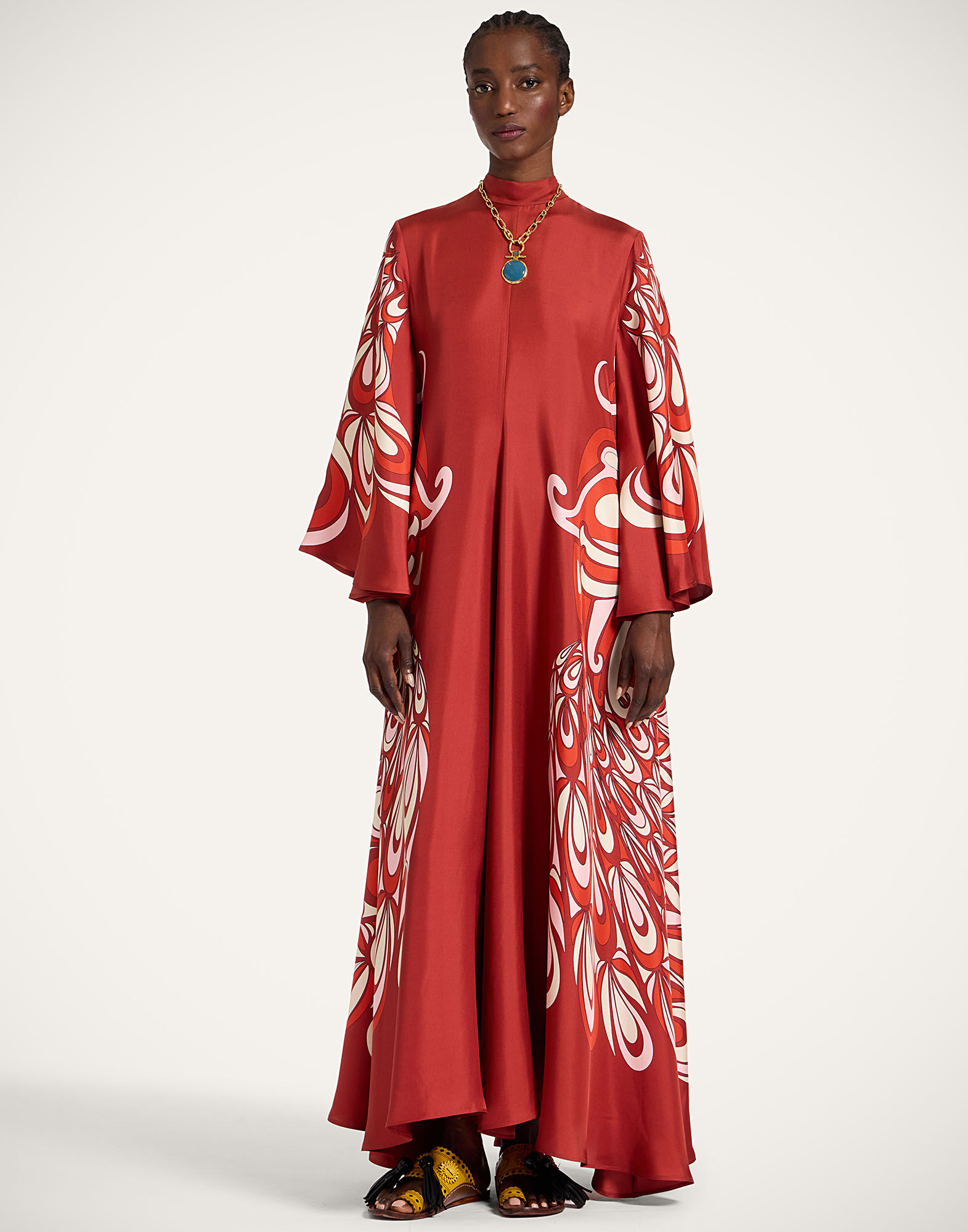 La DoubleJ Magnifico Dress Phoenix Plac&eacute;e Burgundy DRE0232SIL006PHO01RE02