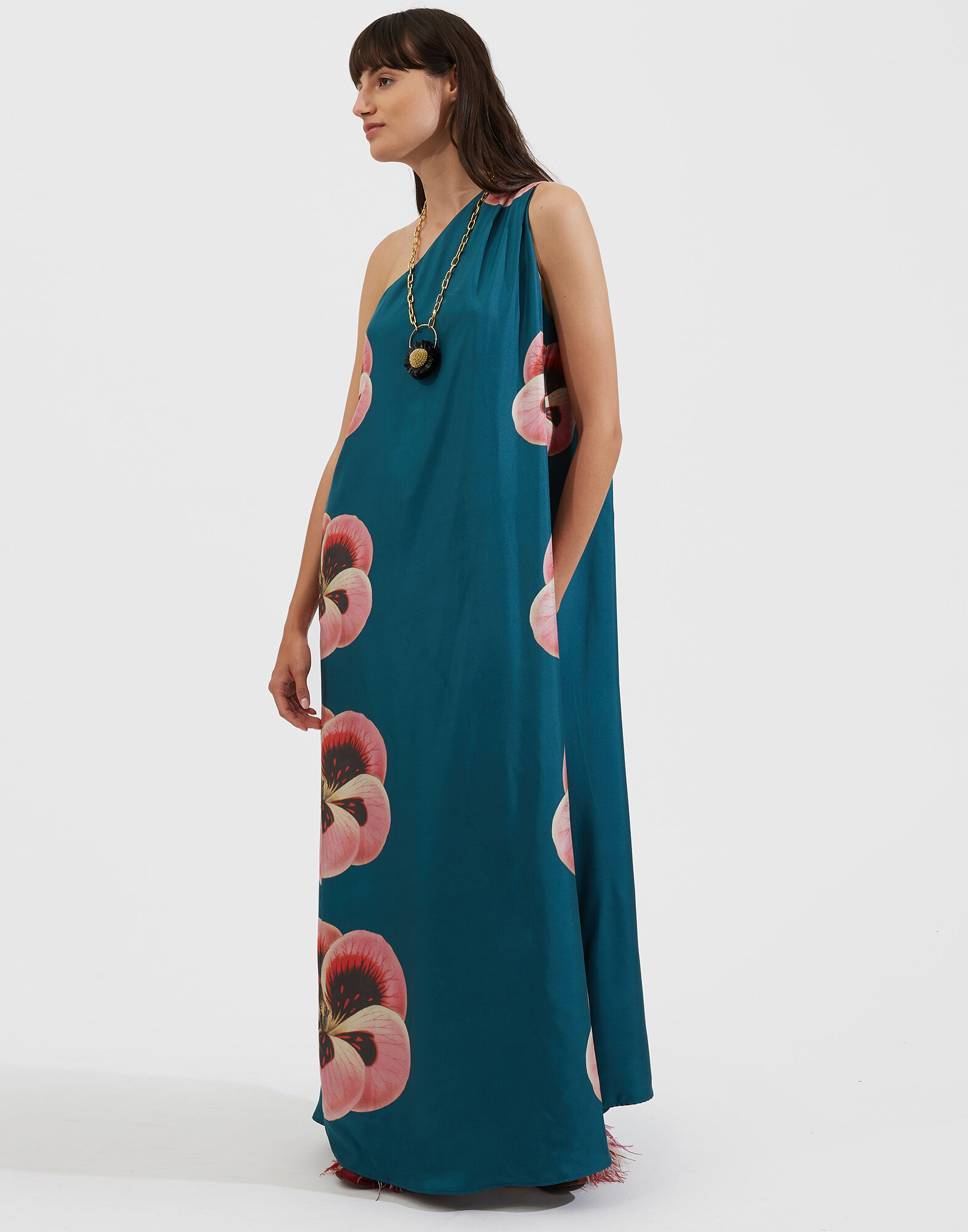 La DoubleJ Roy Dress Giga Pansy Plac&eacute;e DRE0304SIL006PAN0004